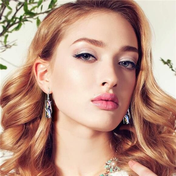 12 Pairs Teardrop Druse Crystal Drop Dangle Earrings for Women - Picture 5 of 8